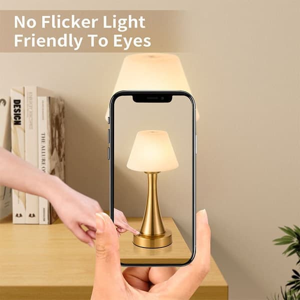 Batteridriven bordslampa duschlampa uppladdningsbar touch dimbar sovrumsbelysning