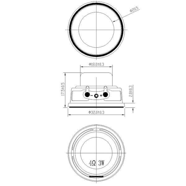 Upgraded 32mm Internal Magnetic Speaker Versatile 4 Ohm Speaker Unleashes Powerful Sound Perfect Replacement for Your Device-FX-