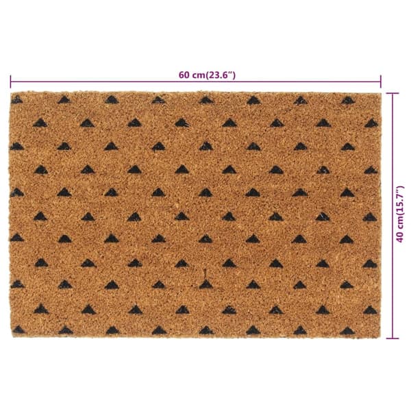 vidaXL Dørmåtte naturlig 40x60 cm tuftet kokos Brun 1700
