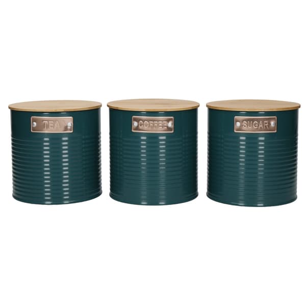 KitchenCraft Te Kaffe Sukker Beholder 1L 3 stk. - Blågrøn 0.75