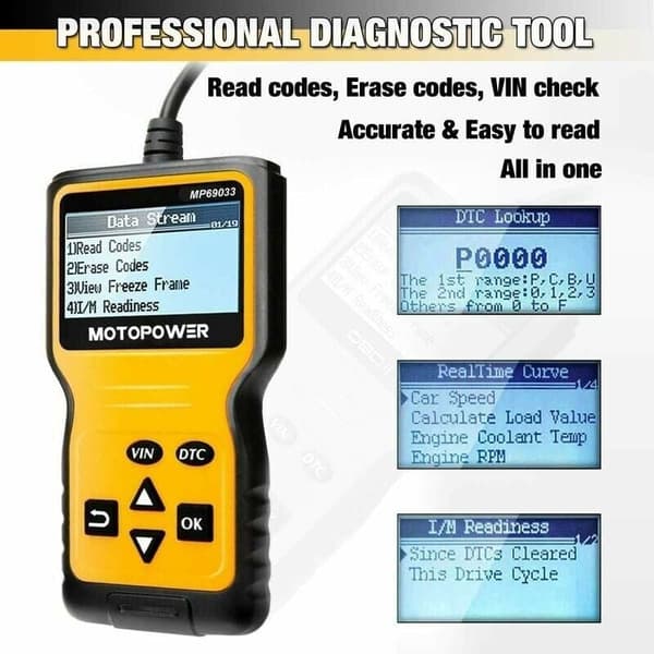 Universal OBD2-scanner - Fejlkodelæser til alle OBD II-biler siden 1996 - Kompatibel med flere mærker
