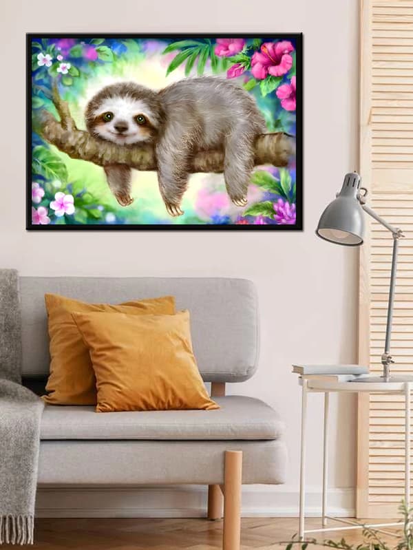 DIY 5D Dovendyr Diamantsett Full Diamant 30 * 40cm, Dyrevann Di