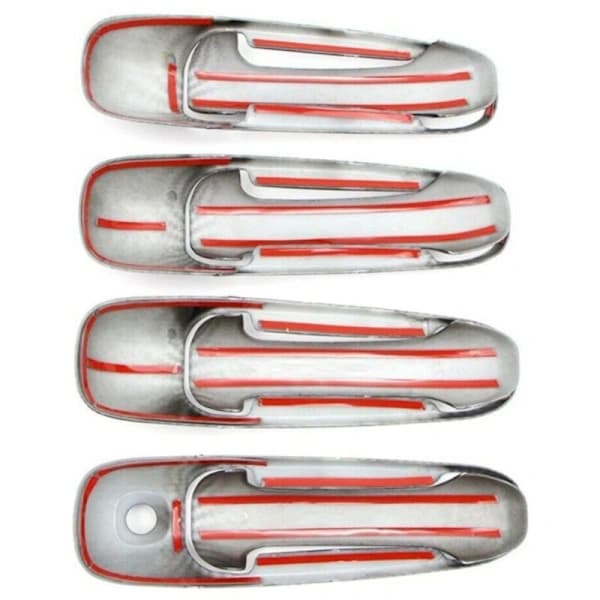 8 Pcs Car Door Handle Cover 4 Handle Covers for Ram 1500 2500 3500 4500 5500 2002-2008 Chrome