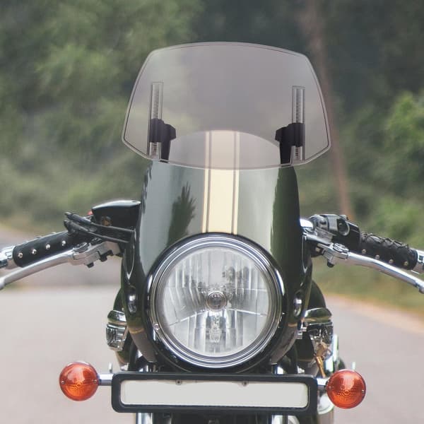 Universal Motorcykel Vindruta Vindavvisare Skärm Ljusgrå 11x6.88in