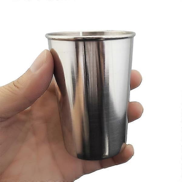 Poleret 30/70/180/320 ml Mini Shotglas i Rustfrit Stål Drikkevinglas med Læder 8 STK-ALL154 8PCS-ALL154
