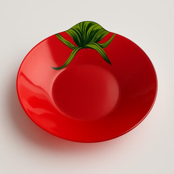 ARIA FRESH Tomatformet glasskål 20,5x22x4 cm - Rød