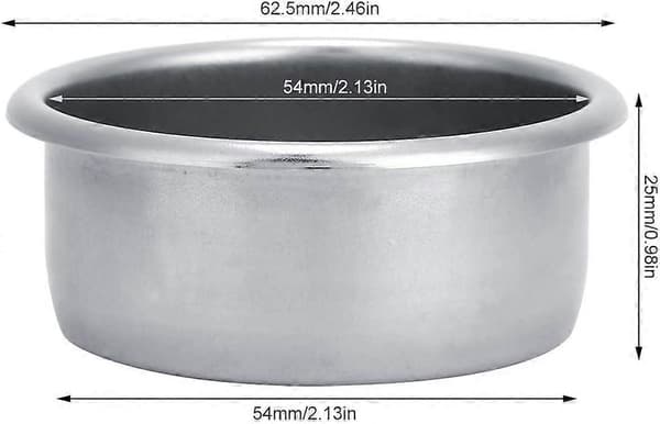 54 mm kaffefilterkurv i rustfrit stål, ikke-tryksat enkeltvægsfilter, passer til kaffemaskine