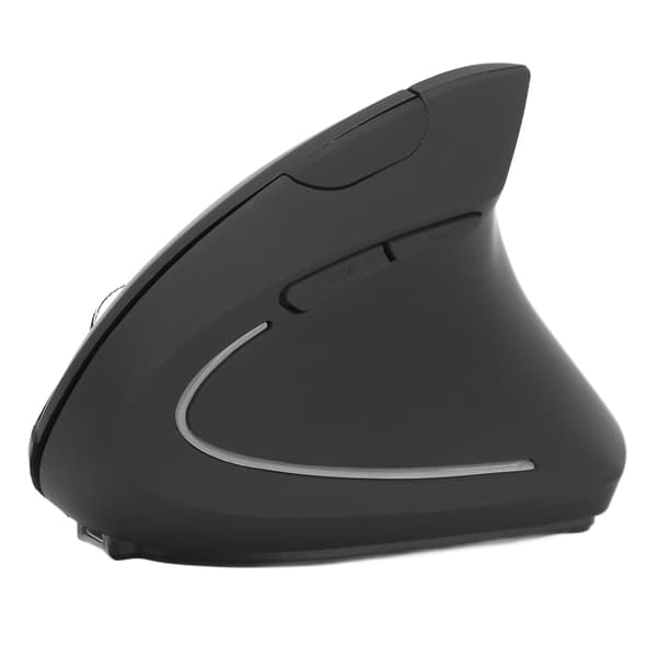 Vertical Wireless Mouse Ergonomic Comfortable Optical Tracking Technology Rechargeable Black 6 Keys Computer Accessories