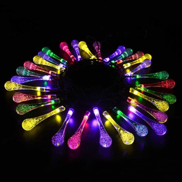Solcellelyskæde Udendørs Have, 100 LED-pærer 12M Krystalkugle, ZQKLA