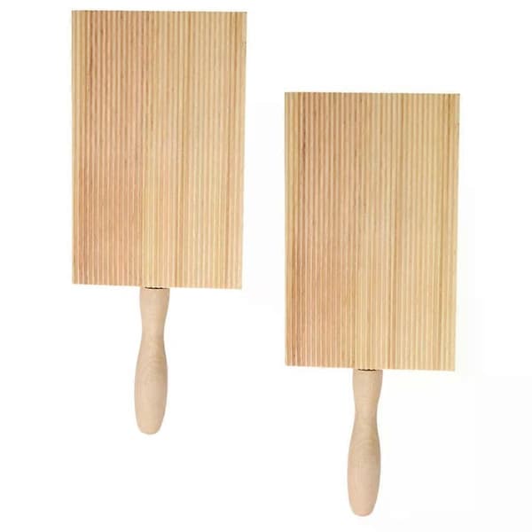 Pastabrett, 2 stk Lett Grep for Gnocchi Cavatelli-laging, 21,5x8,5x1,8cm