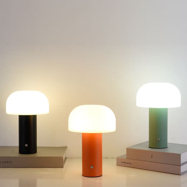 Retro Bordlampe Sopp | Trådløs Oppladbar LED Lampe Grønn