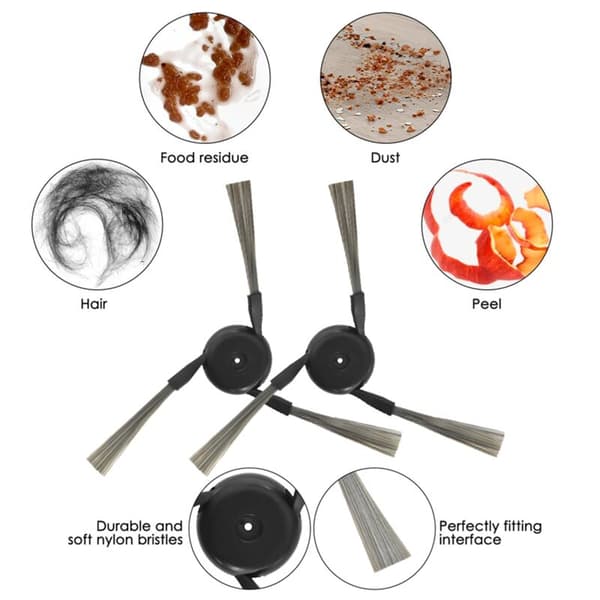 10 Pcs for X40 Ultra / S30 Pro Robot Vacuum Cleaner, Washable Side Brush Replacement Accessories