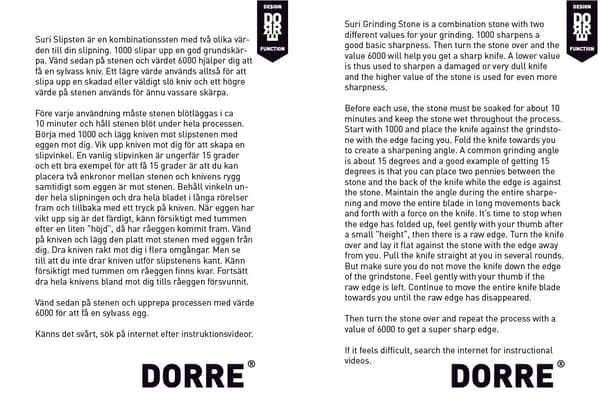 Whetstone Suri grit 1000/6000 18cm Dorre Svart black