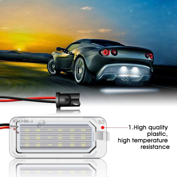 2 stk. LED-nummerpladelys Superstærke CanBus Nej