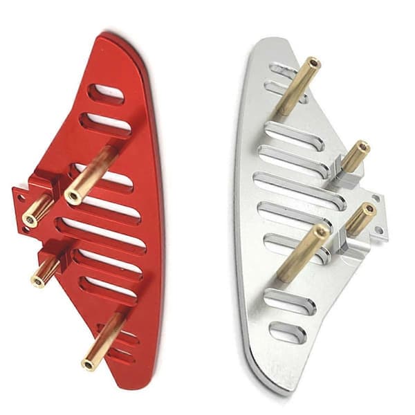 For 1/14 14301 14302 14303 RC Bil Oppgraderingsdeler Frontfanger Kit Rød