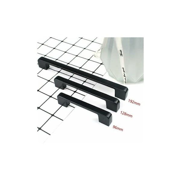 128 mm Kitchen Hardware, 10 Pcs Black Kitchen Hardware for Door, Drawer, Cabinet (with Screws)