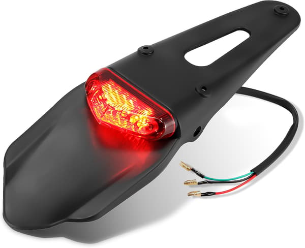 Motorsykkel LED-baklys med sprutskjerm, baklys for