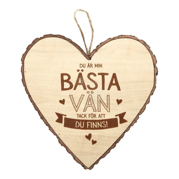 Hjärta Trä Vän puinen sydän Träd beige