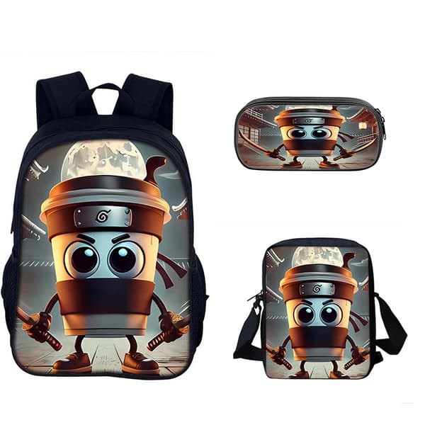 Brainrot Student Ryggsäck Tredelat Set Italienskt Brainrot Ryggsäcksset Elev {FY} eleven 3-piece set eleven 3-piece set
