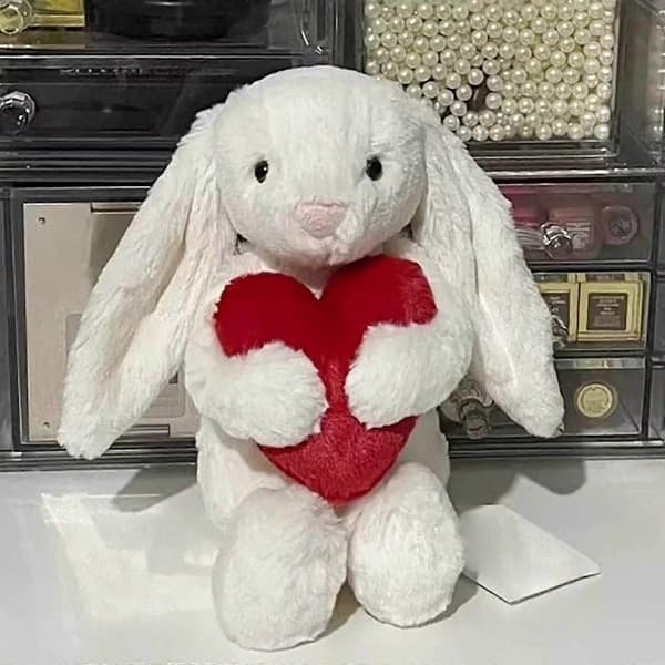 Bashful LITEN Rød Kjærlighetshjerte Kanin Bursdagsgave Julegave