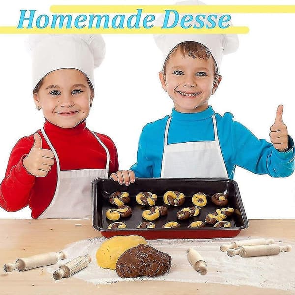 15 stk Mini Kjevle i Tre 15 cm Lang Kjøkken Baking Kjevle Liten Deigrulle i Tre