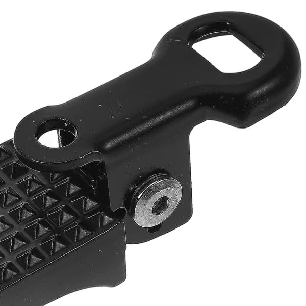 Sorte aluminium foldbare bagfodpedaler kompatible med elbiler og mountainbikes, 1 par