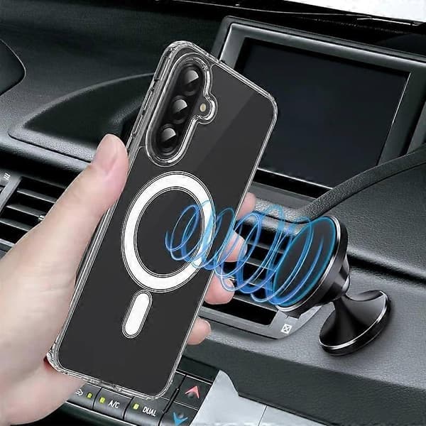 For Samsung Galaxy A36 5G Transparent Case WANLONFENG LM1 Series MagSafe Compatible with 2 Pcs Screen Protectors