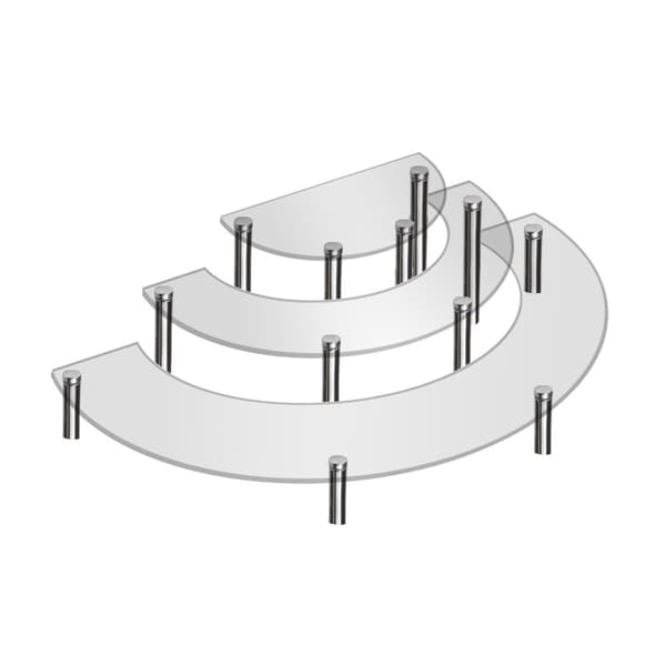 3 stk/sæt Akryl Kage Display Stand Multifunktionel Dekorativ Stativ Holder Clear 0.47