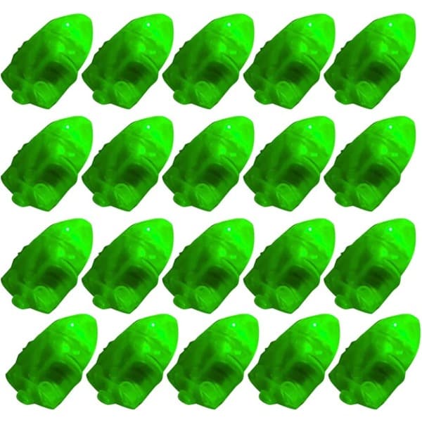 30 stk LED-lyskuler til papirlykter grønne (1,4x3,3x1,2 cm)
