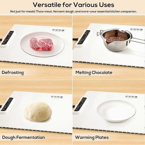 Kitchen Utensils Portable Food Warmer: Roll-Up Silicone Heating Mat for Food - Foldable Electric Warming Plate US Plug