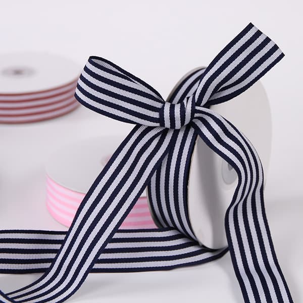 Stripes Canvas Cotton Ribbon for Christmas, Home Decor, Gift Wrapping