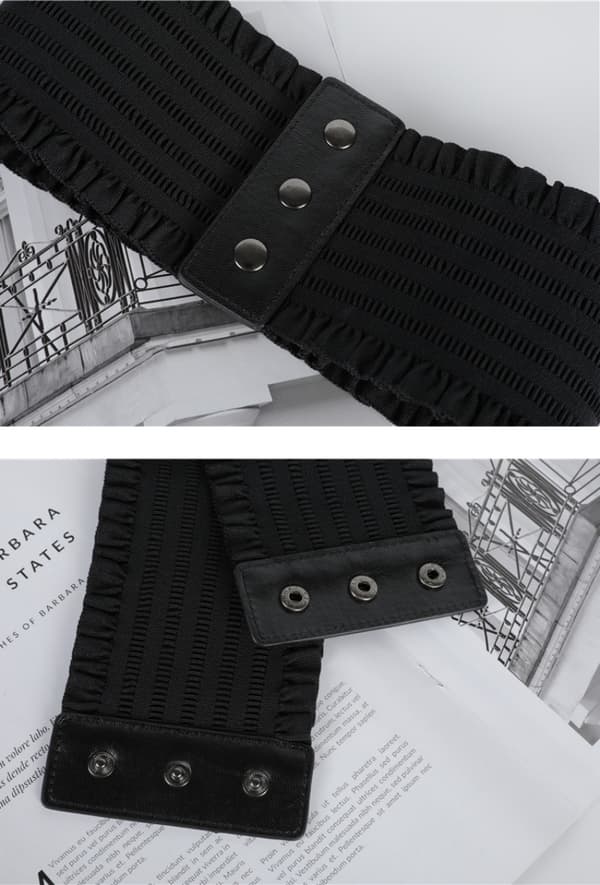 Dam Western Stretch Elastiskt Högt Midjeband Designer Bred BH Bälte Skjorta Jeans Klänning Bälte