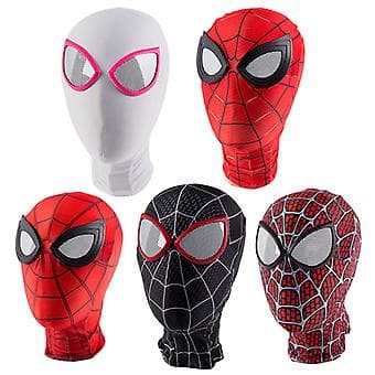 Iron Spider-man Hodeplagg Miles Parallelt Univers voksen barn Cosplay Maske (Barn D)