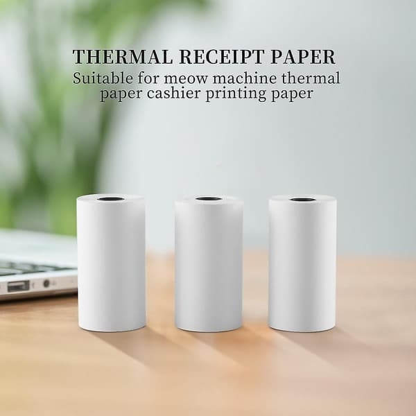 3 ruller termisk kvitteringspapir 57x30mm, termisk papir passer til kreditt C