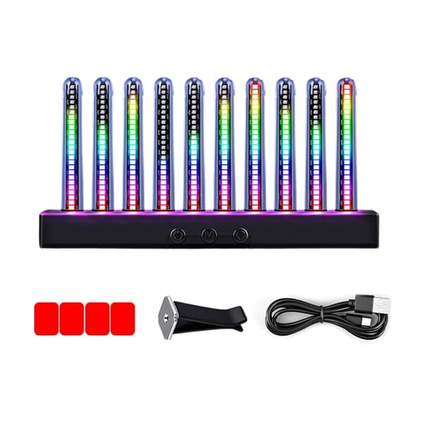 Dynamiske RGB LED Lydvisualiserere med 8 Lyseffekter til Gaming-opsætninger