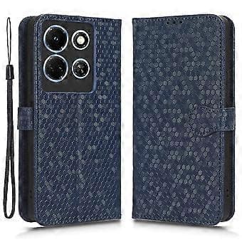 Prikket PU-skinn stativlommebokveske til Infinix Note 30 4G (stil C)