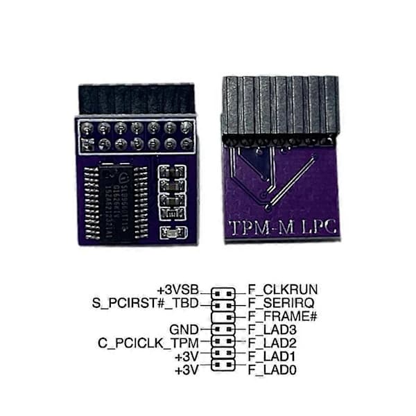 TPM 2.0 Encryption Security Module Supports 11 Upgrade LPC-14 Pin Remote Card Support Motherboard f[CO]