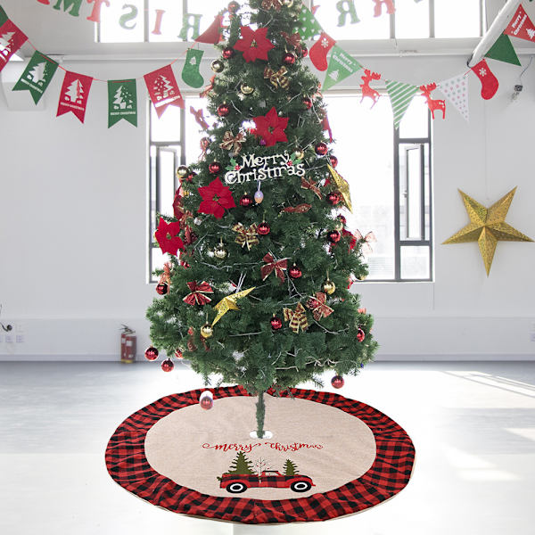 Juletreteppe med Biler - 120cm, Juletrepynt, Kunstig