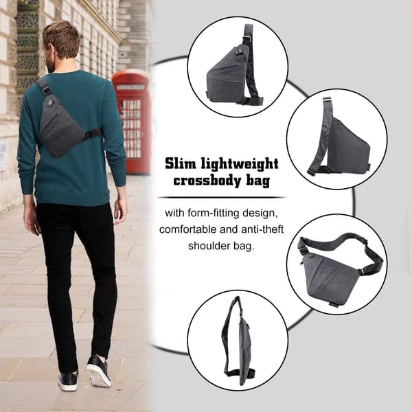 Stöldskyddad Crossbody-väska för Kvinnor & Män, Säker Sling Resväska