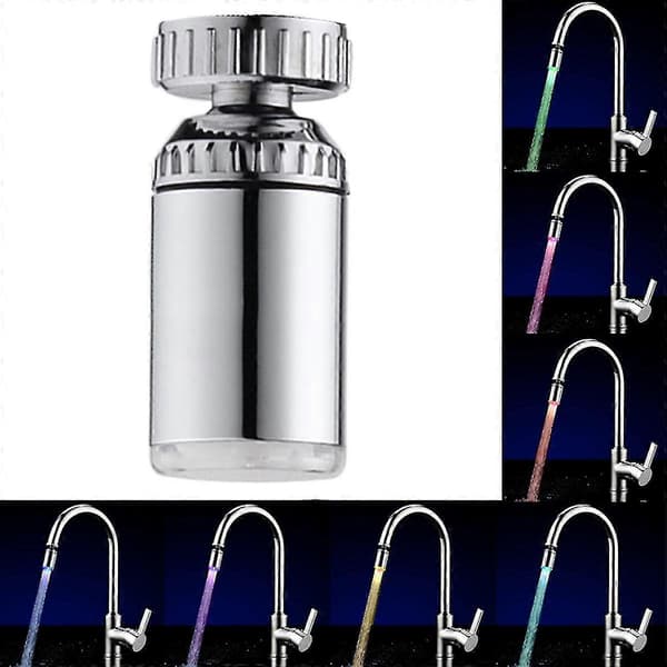 LED Krom Köksblandare Udragbar Spray Enhandsgrepp Vridbar Pip
