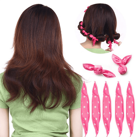 Magiske Svamp Curlers - Varmefrie Curlers i Rosa, 20-pakning 19*3.5cm