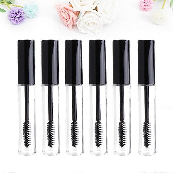 Eyelash Brush Tubes for Liquid Holding 6 Pcs Empty Mascara Tubes Black