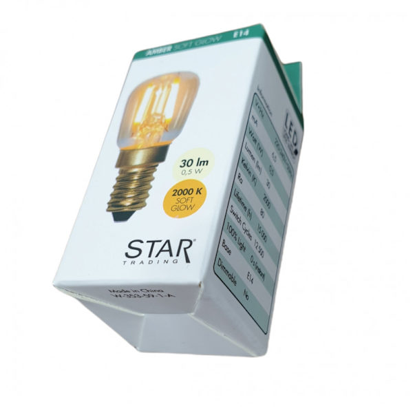 2 kpl LED-lamppu Amber E14 DECOLED ikkuna- ja pöytävalaisimiin
