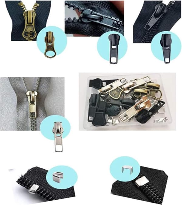 Reparationssæt til lynlås - Reparer lynlås - Lynlås - 57 dele - Fix a Zipper - Nem at bruge