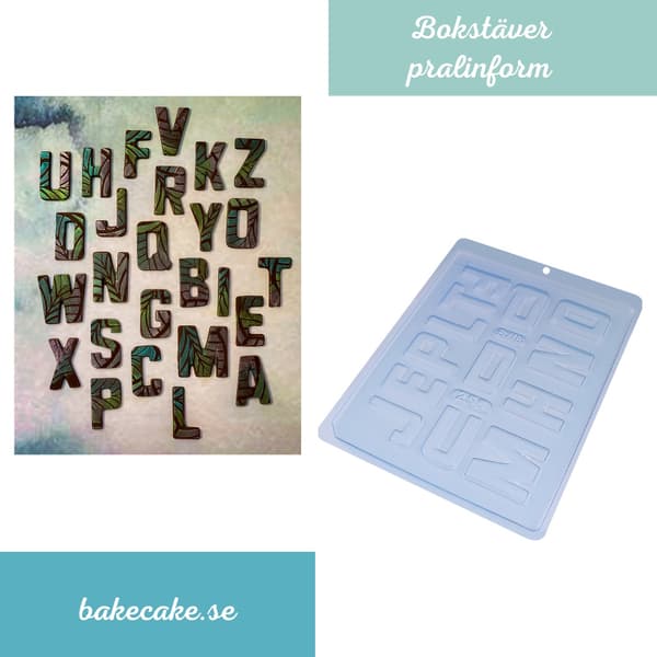 Pralinform Bokstaver Sjokoladeform - BWB 256 Transparent transparent
