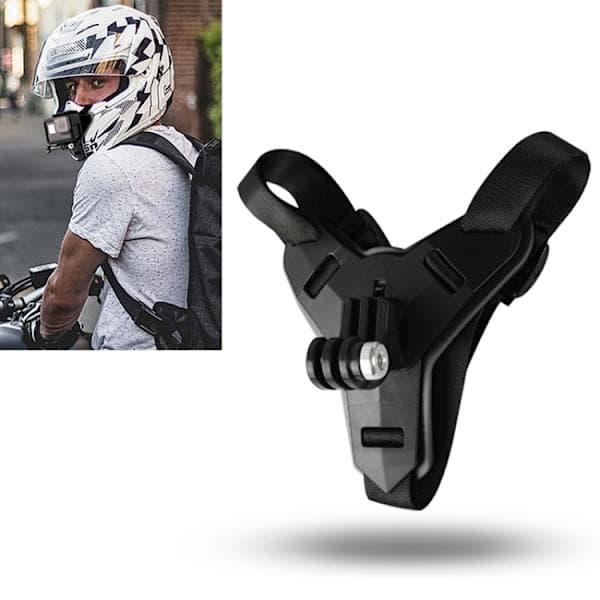 Helmet Mount with Adjustable Strap and Anti-Slip for Action Camera