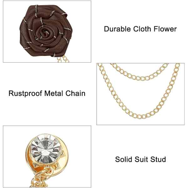 Brudgom Brocher Rose Blomst Brun Brown