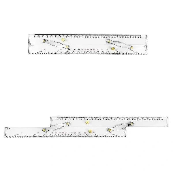 Marine Parallel Ruler Clear Scales Charting Points for Drawing Parallel Ruler 450mm Nautical Charts Pa