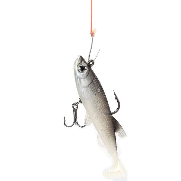Livsliknande gråa mjuka fiskedrag