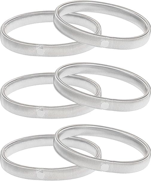 3 par sklisikre skjorteermholdere, elastiske armbånd, sølv